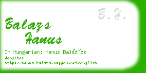 balazs hanus business card